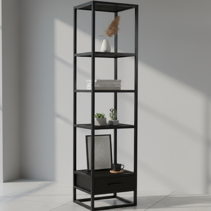 Dex boekenkast 1 lade zwart