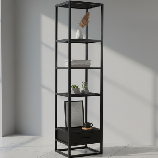 Dex boekenkast 1 lade zwart