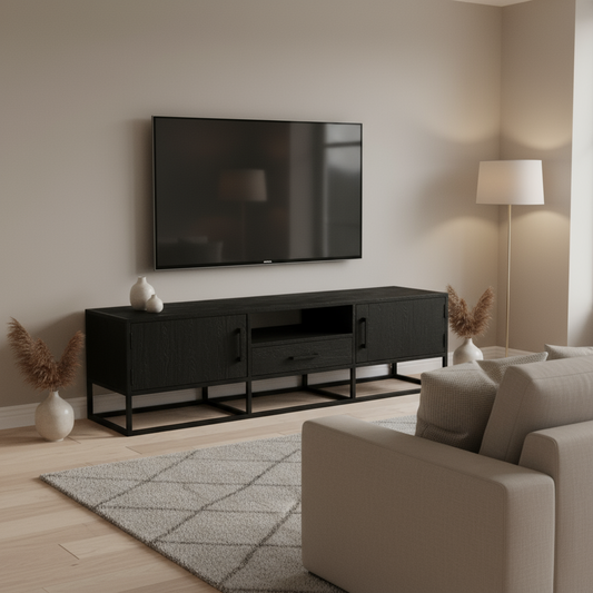 Dex tv meubel 180 cm zwart
