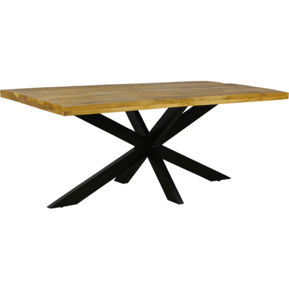 Eettafel recht mangohout