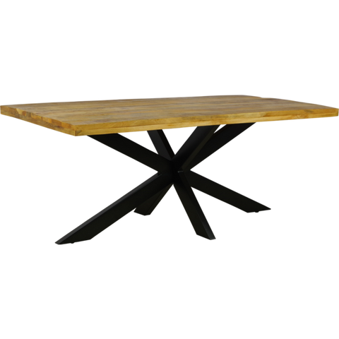 Eettafel recht mangohout