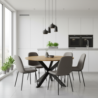 Eettafel rond mangohout 3 cm