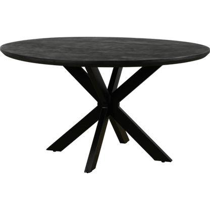 Eettafel Rond verjongt zwart