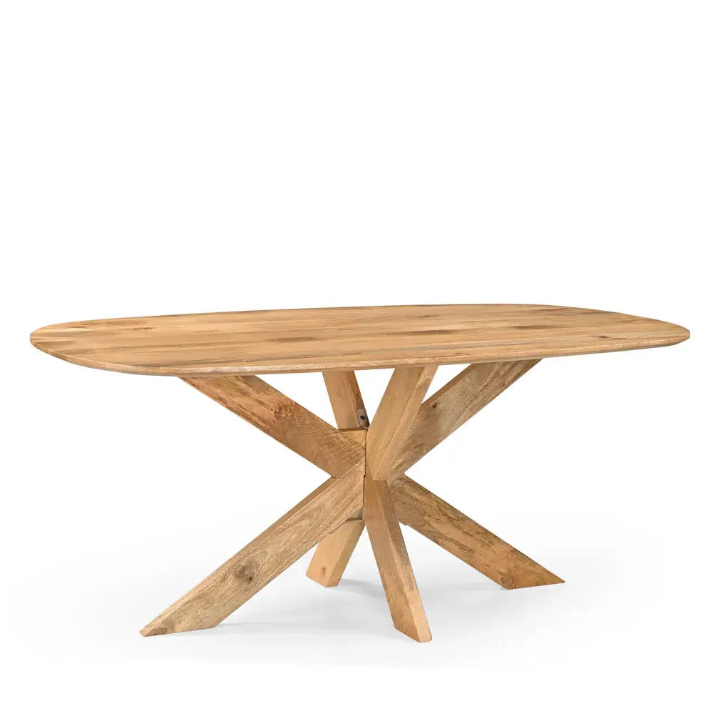 Eettafel Deens Runa + houten onderstel