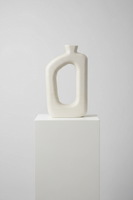 Houten donut vaas recht